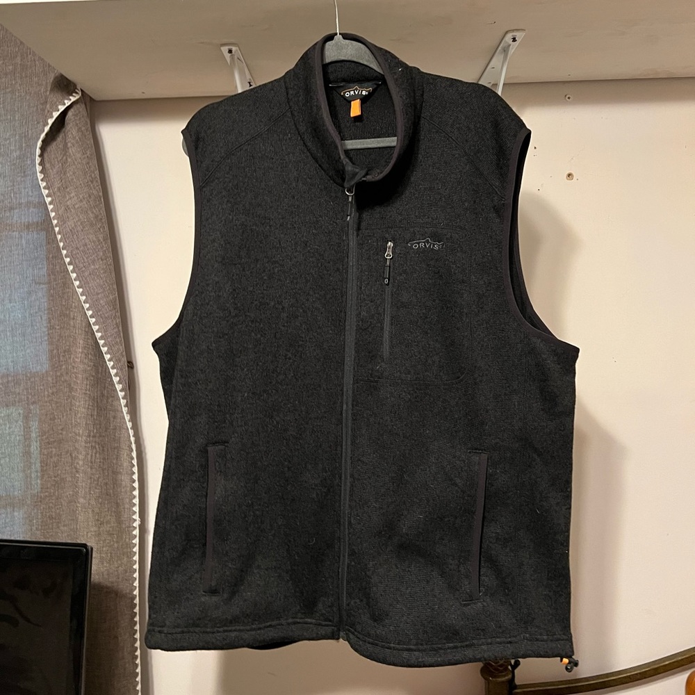 Black gray Orvis vest